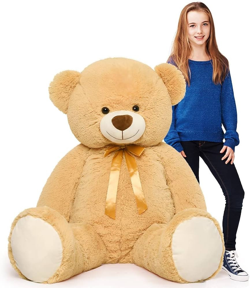 Tezituor Big Teddy Bear,52'' Giant Stuffed Animal Plush,Light Brown Soft Gifts for Valentine, Chr... | Amazon (US)