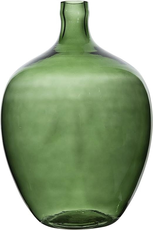 Creative Co-Op Vintage Reproduction Transparent Green Glass Bottle Vase | Amazon (US)