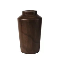 Better Homes & Gardens Brown 10" Paulownia Wood Angular Tall Vase | Walmart (US)