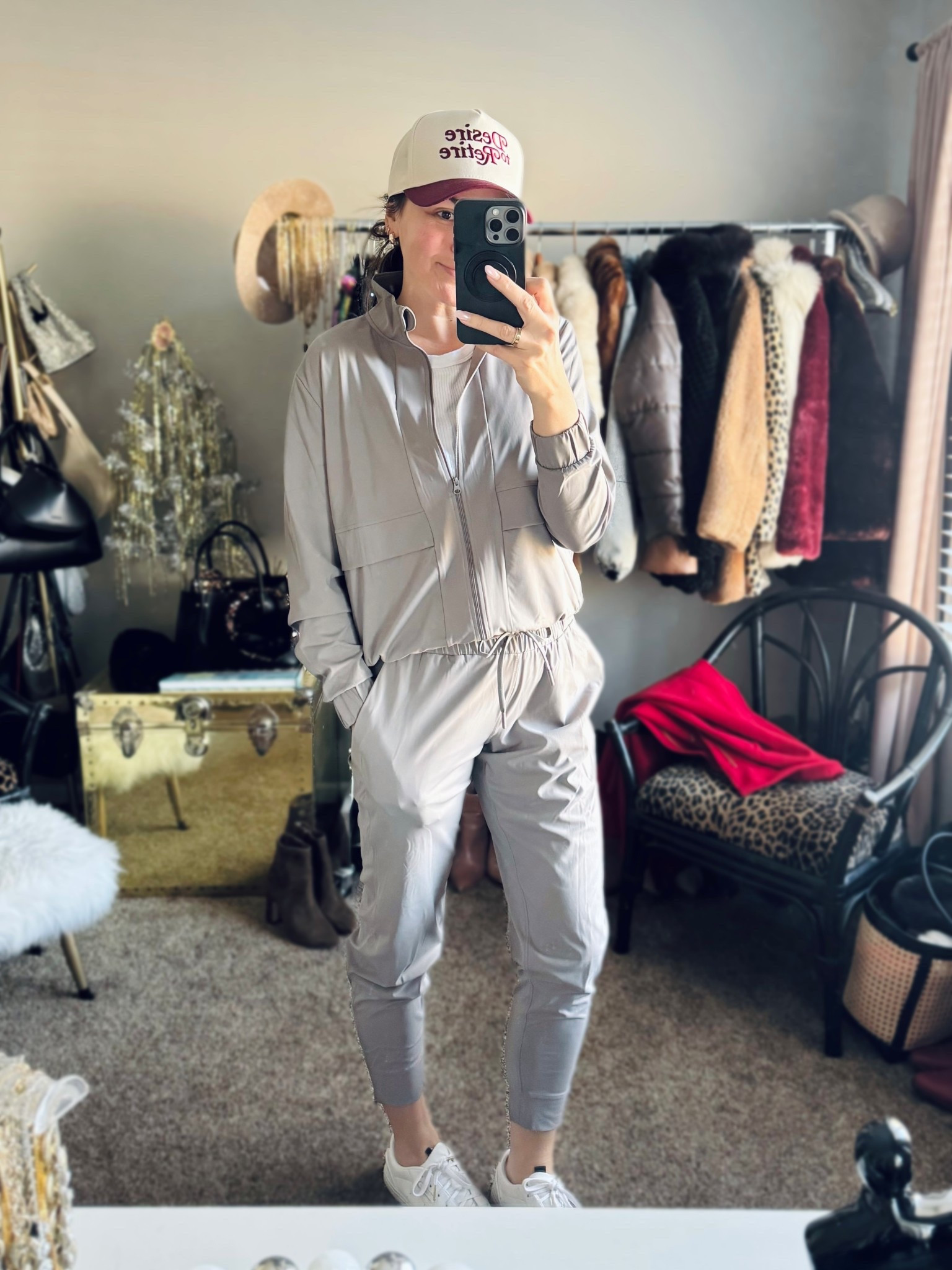 Is it giving Squid Games? Ok, great 👌

Desire to Retire hat 💅
Jacket, size small. Pants, size medium— both under $13!

Funky Junque, Sam’s Club, athleisure, workout clothes

#LTKTall #LTKActive