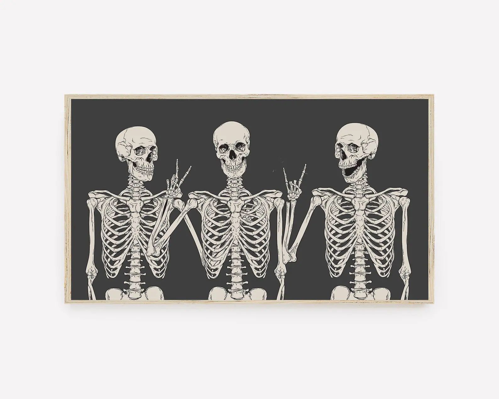 Halloween Samsung Frame TV Art Funny Skeletons Fall Art | Etsy | Etsy (US)