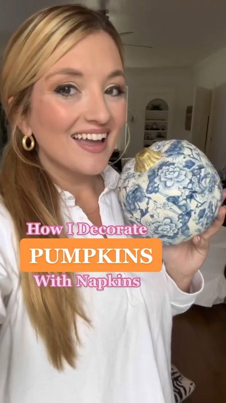 Sharing how I make my favorite DIY pumpkins with cocktail napkins and Mod Podge , such an easy craft that can be used year after year! 

#LTKSeasonal #LTKhome #LTKHalloween