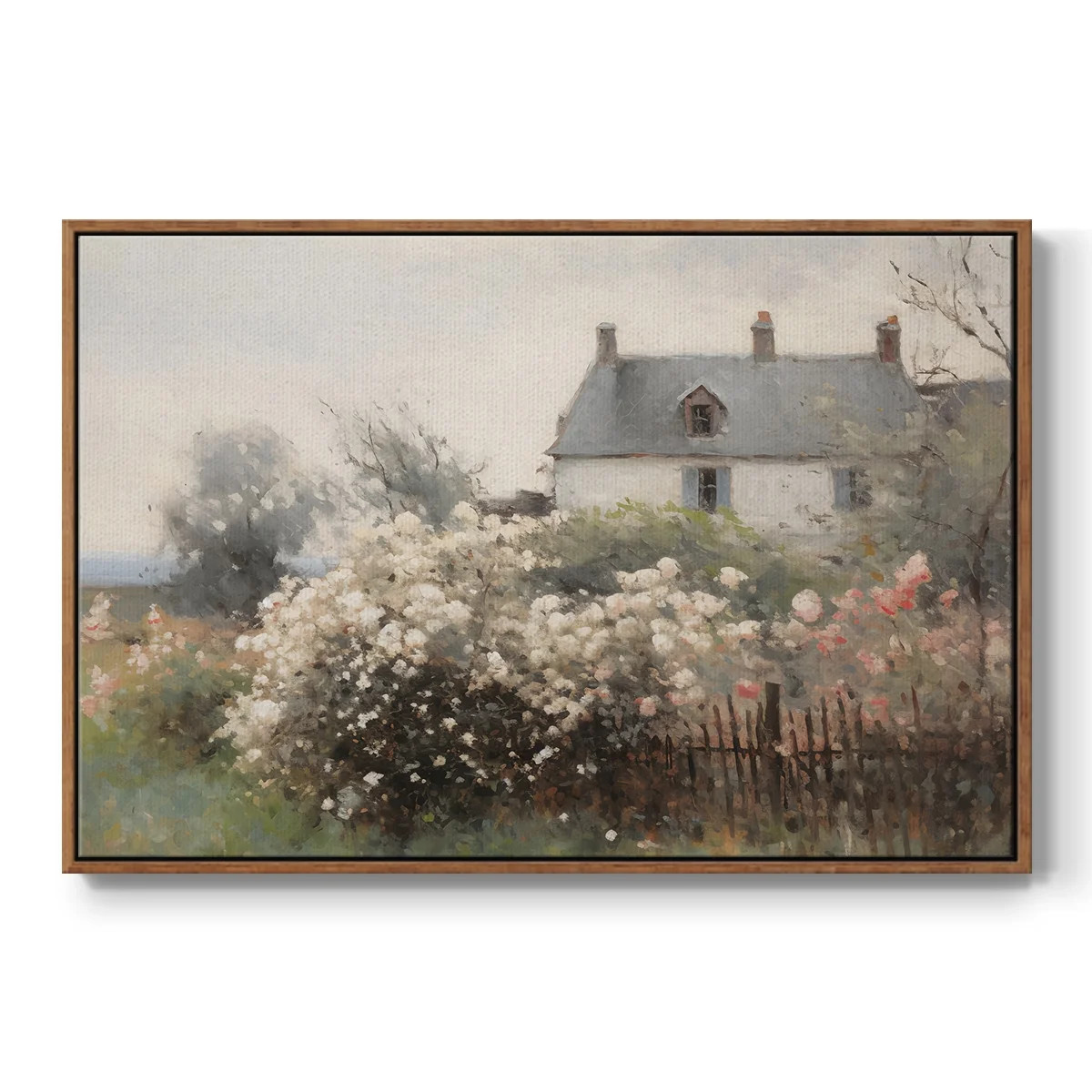 Vintage Landscape-XIV By Wexford Home Framed in Walnut Wood Gallery Wrapped Canvas 17 in. x 25 in... | Walmart (US)