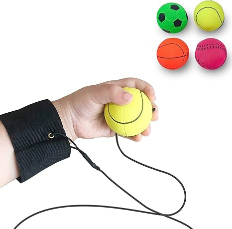ZUYEE 4/8/16/32 Pack Wrist Return Ball 1.85 Inch Sports Wrist Balls On A String Rubber Rebound Ba... | Amazon (US)