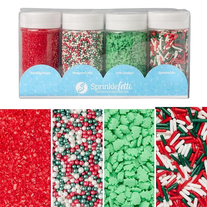 Sweets Indeed Christmas Sprinkles Mix – 10.90 oz Holiday Blend | Edible Jimmies, Nonpareils & S... | Amazon (US)