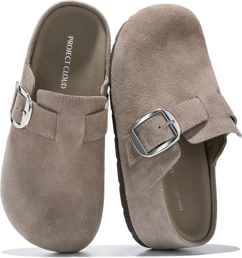 Project Cloud 100% Genuine Leather Platform Clogs for Women | Amazon (US)