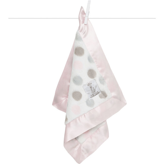 Blankets | Luxe Dot Baby Blanky, Pink Little Giraffe | Maisonette | Maisonette