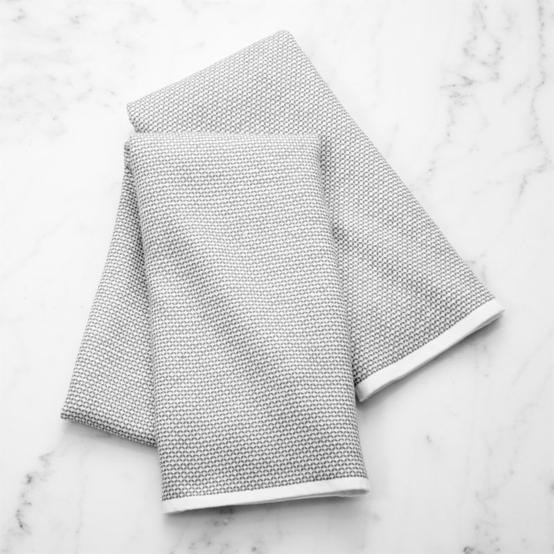Grey Textured Terry Dish Towel, Set of 2 + Reviews | Crate and Barrel | Crate & Barrel