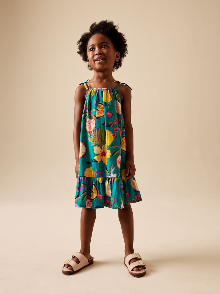 Green Tropical Angel Sleeve Dress (3-16yrs) | Next US