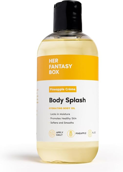 Her Fantasy Box | Body Splash Hydrating Body Oil (Pineapple Creme) - Moisturizing, Non-Greasy For... | Amazon (US)