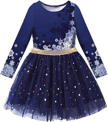 VIKITA Toddler Flower Girl Dress Winter Long Sleeve Tutu Party Dresses for Girls 3-7 Years, Knee-... | Amazon (US)