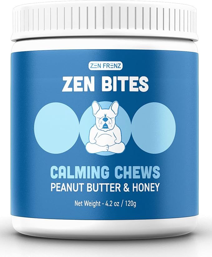 Zen Bites - Calming Dog Chews - By Zen Dogs - Peanut Butter & Honey - All Natural Calming Treats ... | Amazon (US)