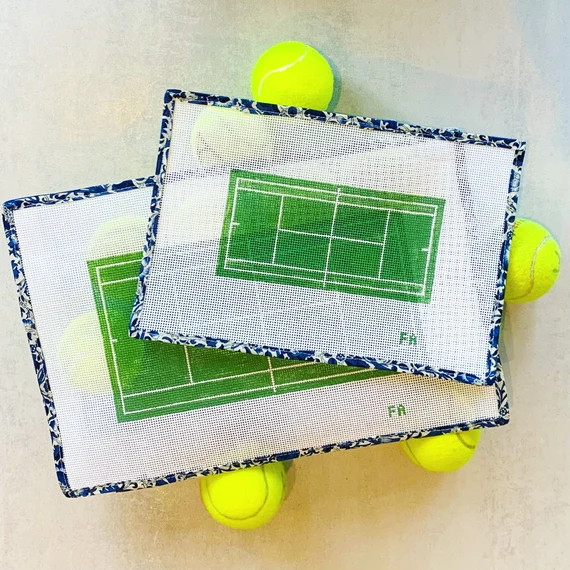 Tennis Court  Handpainted Needlepoint Canvas - Etsy | Etsy (US)