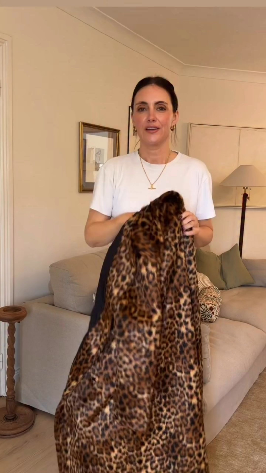 Long length navy double breasted coat, leopard print coat 