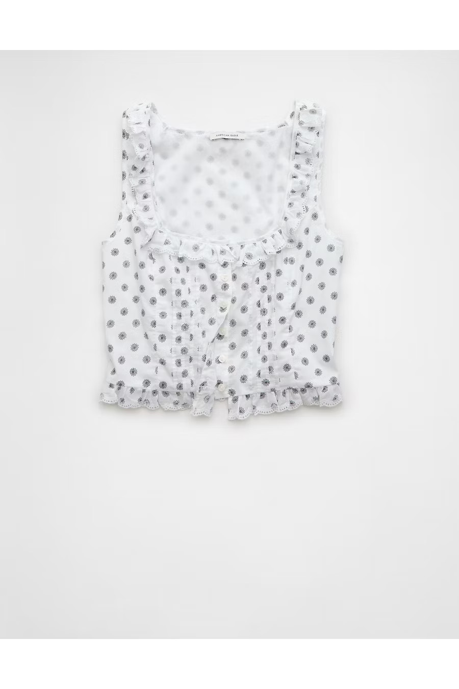 AE x The Summer I Turned Pretty Ruffle Corset Tank Top Women's Ivory L | American Eagle Outfitters (US & CA)