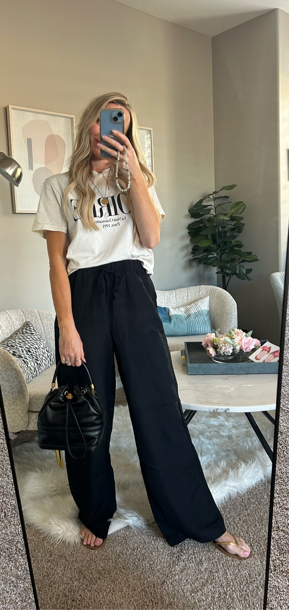 This tee is so chic! And these linen pants are so comfy! They also come in other colors! This could be perfect for an everyday look, vacation outfit, work wear! 
It is all soo affordable too! Under$40 total! Isnt that insane! 

#LTKstyletip #LTKfindsunder50 #LTKtravel
