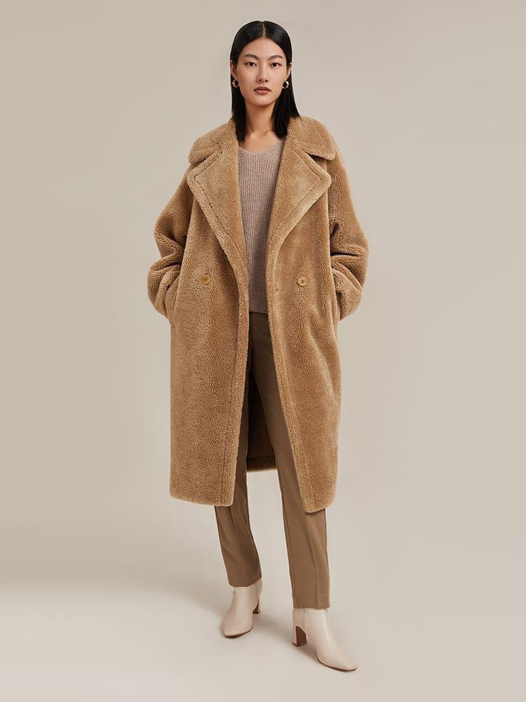 Lamb Wool Oversized Teddy Coat | GOELIA