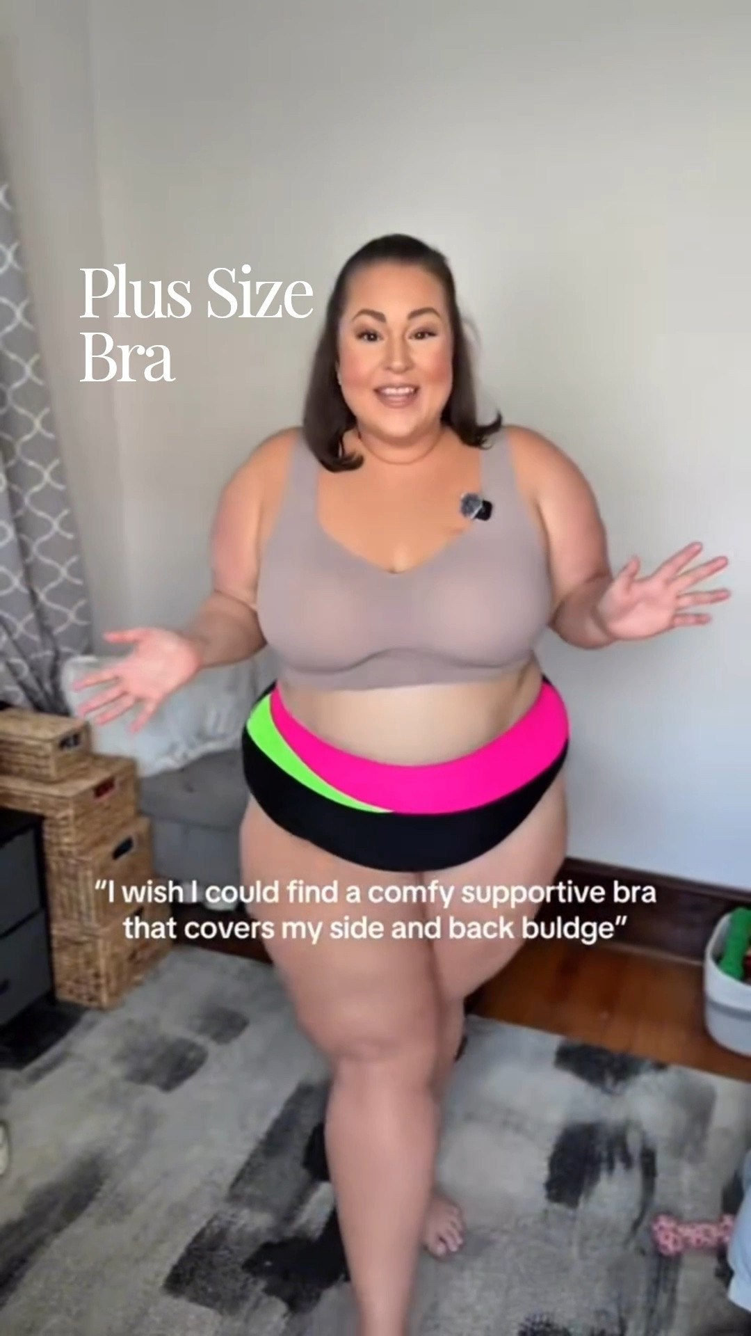 One of my favorite wireless bras! They size up to 6XL ✨ 

Plus size bra
Wireless bra
Supportive bra 
#plussizebra

#LTKPlusSize
