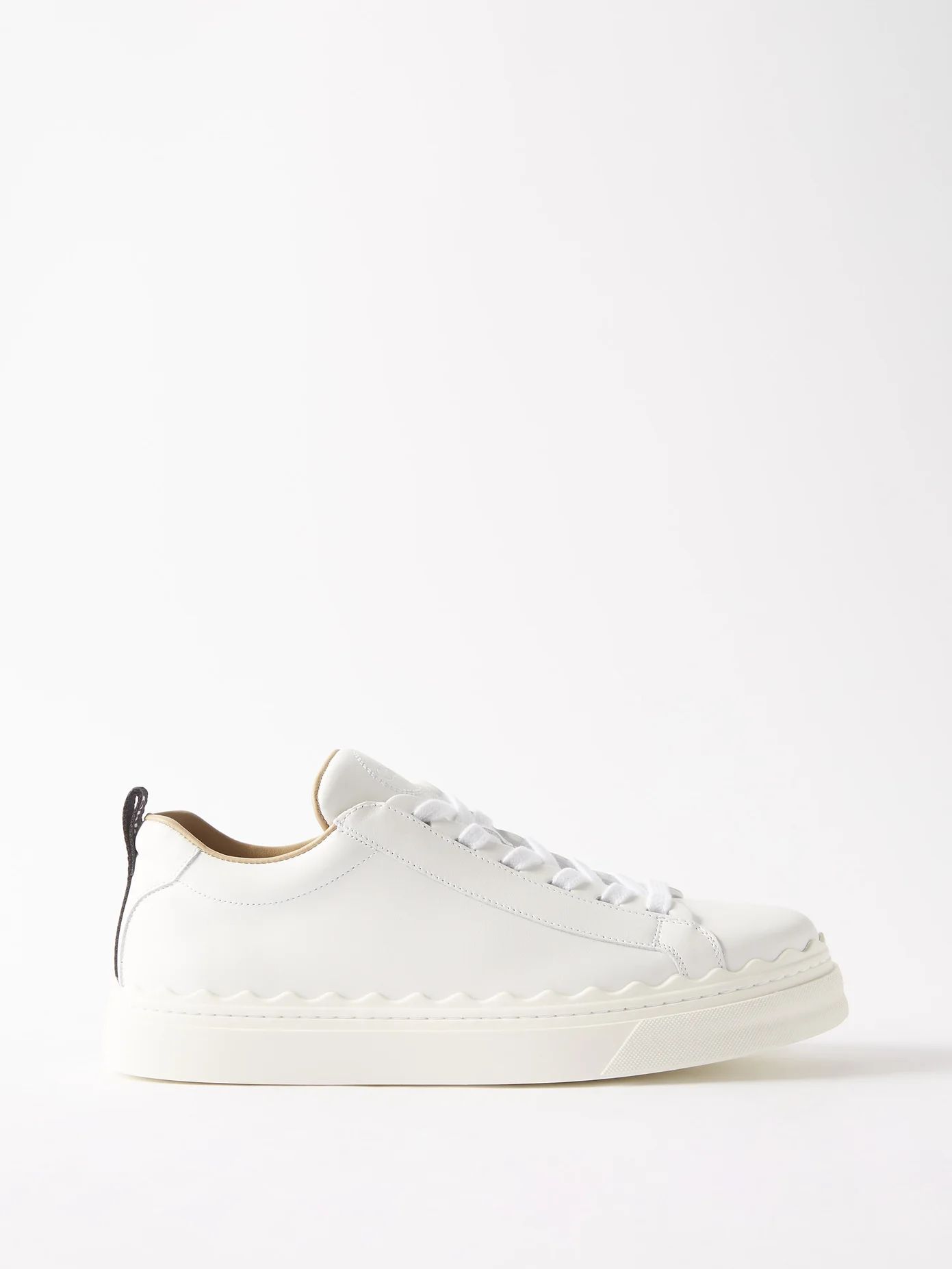 Lauren scallop-edge leather trainers | Matches (US)