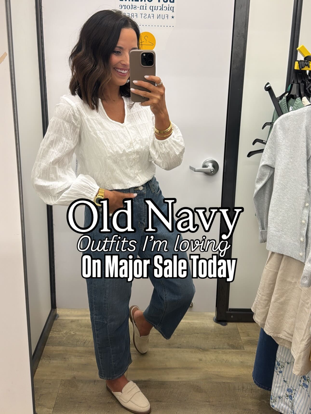 Comment Navy for details to shop!

Huge old navy sale today! Almost everything online is 40% off! Perfect time to stock up on those closet staples for the fam this spring! into Old Navy today and found so many cute pieces! 

 I’m 5’3 127  for size reference and I put sizes I’m wearing on the photos! 

#oldnavyfinds #oldnavystyle 
Old Navy new arrivals, Old Navy jeans, affordable spring fashion, spring fashion 2026, women’s straight leg jeans, trendy denim styles, spring dresses women, spring outfit ideas, everyday outfits, spring wardrobe essentials, Old Navy try on haul, LTK style, LTK finds, affordable fashion finds, everyday style, spring outfit inspo, spring break