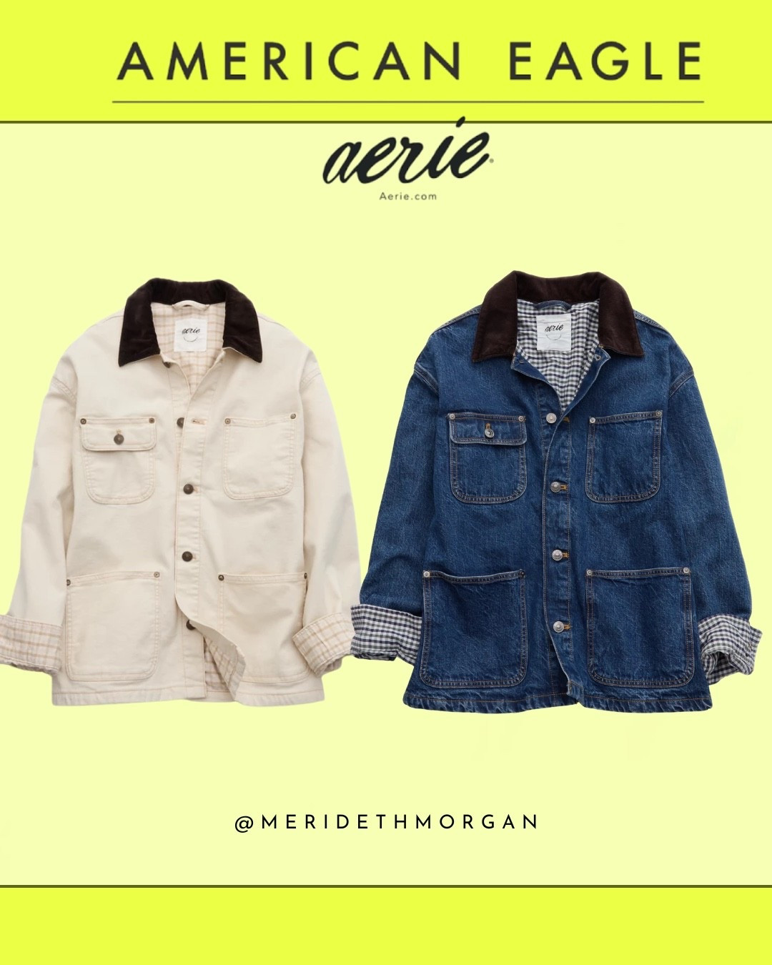 30% off ALL AE + Aerie happening now !!! 🚨🚨

LOVING these trending Aerie jackets 🙌🏻🌟