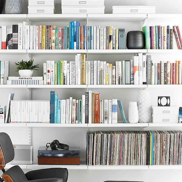 White Elfa Décor Bookshelf | The Container Store