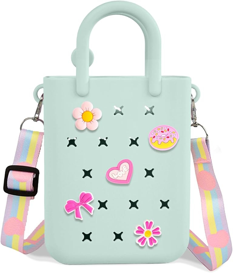 Silicone Hole Handbag Toddler With Adjustable Shoulder Strap Can Be Diy Decoration, Girls Birthda... | Amazon (US)