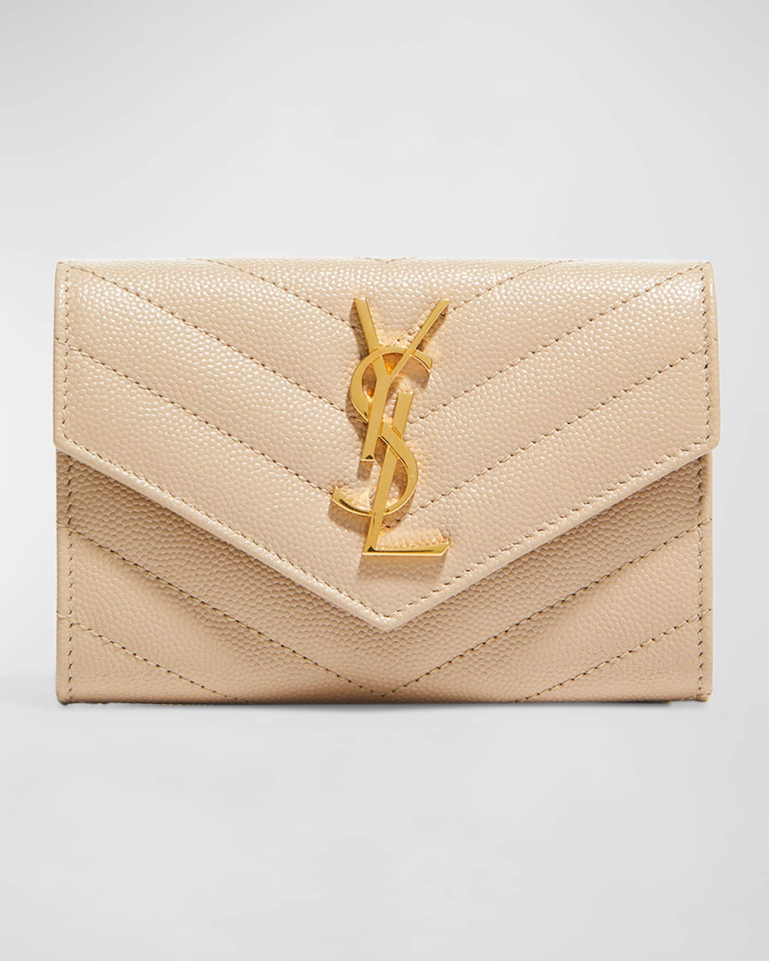 YSL Small Grain de Poudre Envelope Wallet | Neiman Marcus