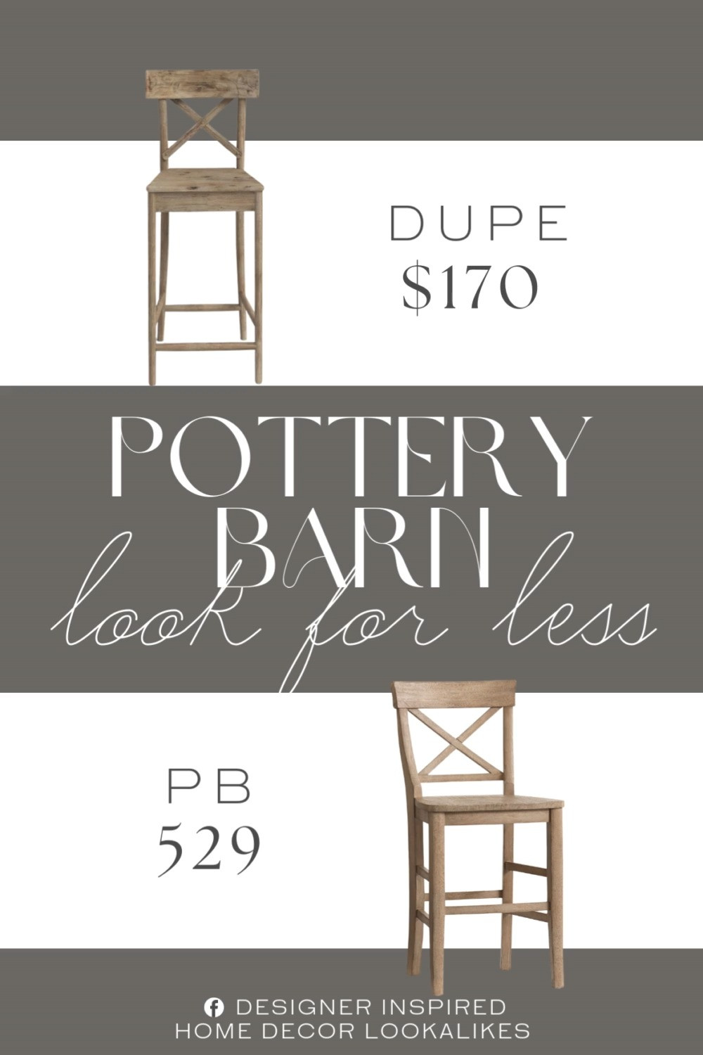 Inspired by Pottery Barn Bar Stool. Wooden Bar Stool. Natural Wood Bar Stool. Kitchen Island Bar Stool. Counter Height Wooden Stool. Stylish Kitchen Stool. Cross-Back Bar Stool. Modern Farmhouse Bar Stool. Classic Wood Stool. 

Home more affordable option find copy cat similar look for less budget friendly affordable cheap cheaper beautiful pretty. Clearance sale coupon code discount code promo code luxury lookalike look a like Inspo inspiration inspired by idea ideas Love like these? I share multiple every day in my FB group.
#potterybarninspired #barstool #kitchenstool #woodbarstool #kitchenseating #solidwoodfurniture #rusticmodern #kitcheninspo #furniturefinds 

 #LTKHome