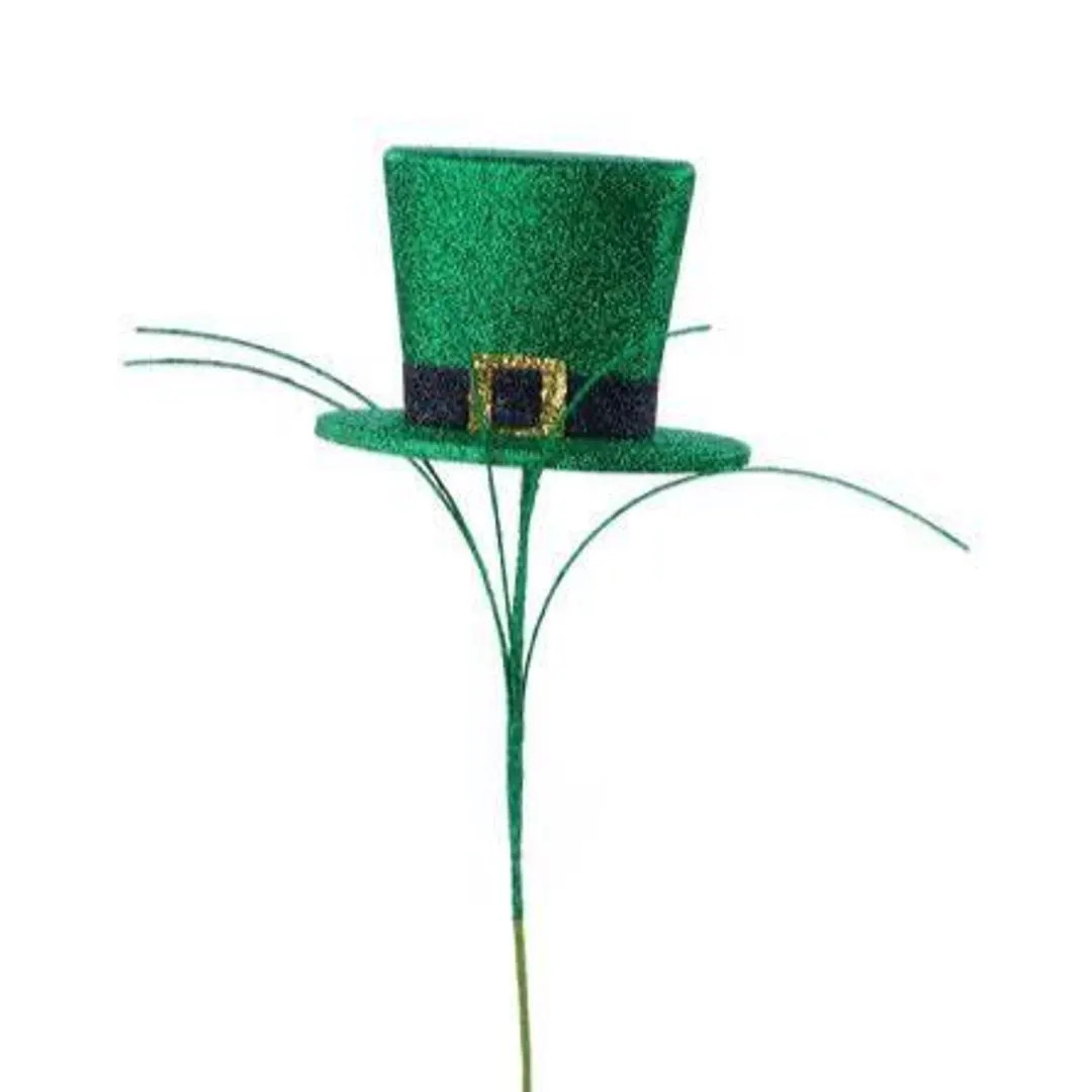 11" Glitter Leprechaun Hat Pick – St. Patrick’s Day Wreath Accent | Shamrock Hat Decoration |... | Etsy (US)
