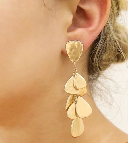 Gold dangle earrings, statement earrings 

#LTKGiftGuide #LTKunder50 #LTKunder100