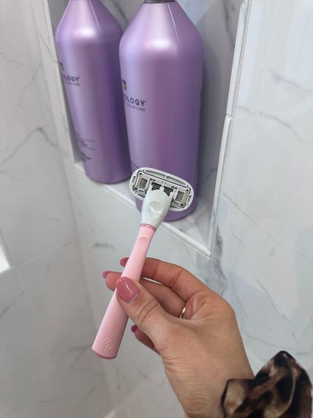 Loving my new flamingo razor 🦩 I’m still on my Pureology shampoo and conditioner kick. The eucalyptus is so luxe! I’ve been using the Bum Bum cream after the shower and that’s another one of my new favs! 

Treat yourself 
Ltk beauty 
Shampoo 
Conditioner 
Razor 
Beauty routine 

#LTKbeauty #LTKFind #LTKswim