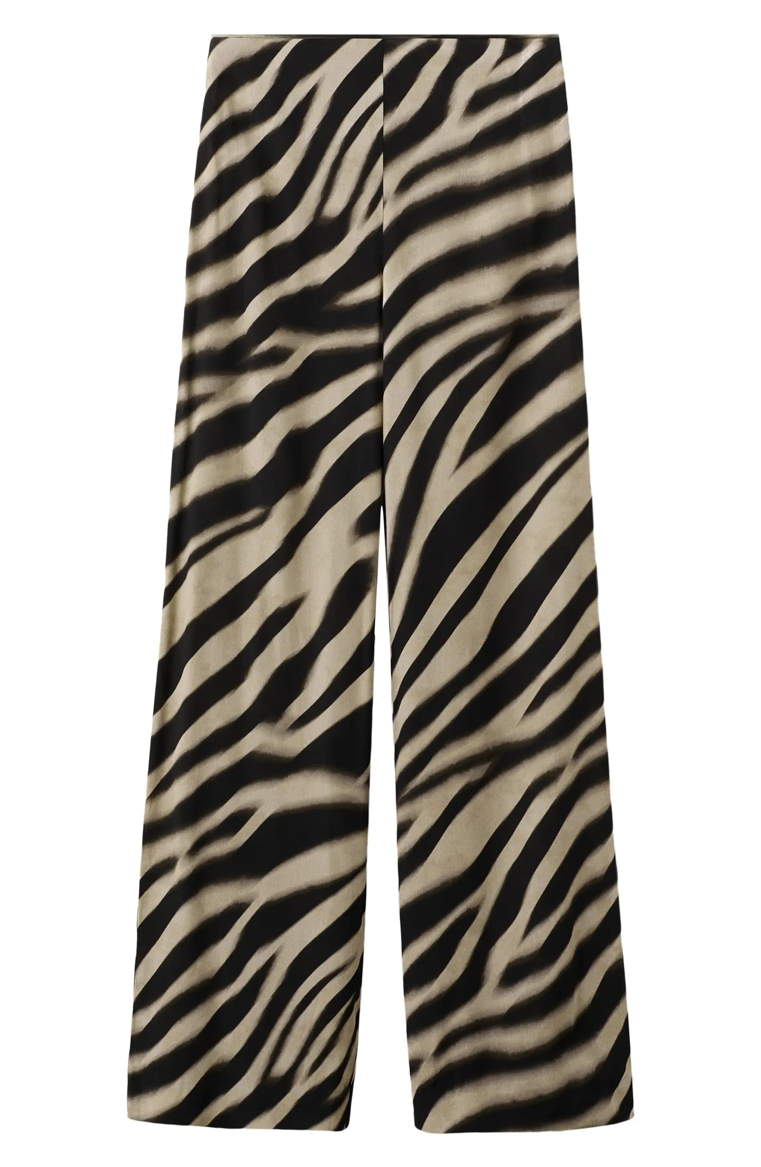 Zebra Print Straight Leg Pants | Nordstrom