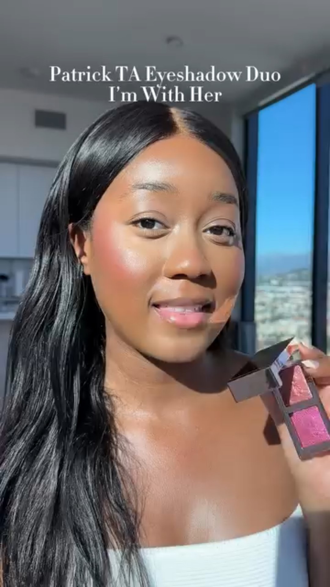 Loving @patricktabeauty NEW Eyeshadow Duo, I’m with her🌸 
•
•
#grwmmakeup #beautycreator #softgirl #explore #glowyskin #naturalglam #makeuptips #explorepage #makeuptutorial #aestheticreels #lifestylecreator #pinterestaesthetic #pinterestinspired #thatgirl #pinkpinkpink #patricktabeauty #patrickta #darkskinmakeup #eyeshadowlook