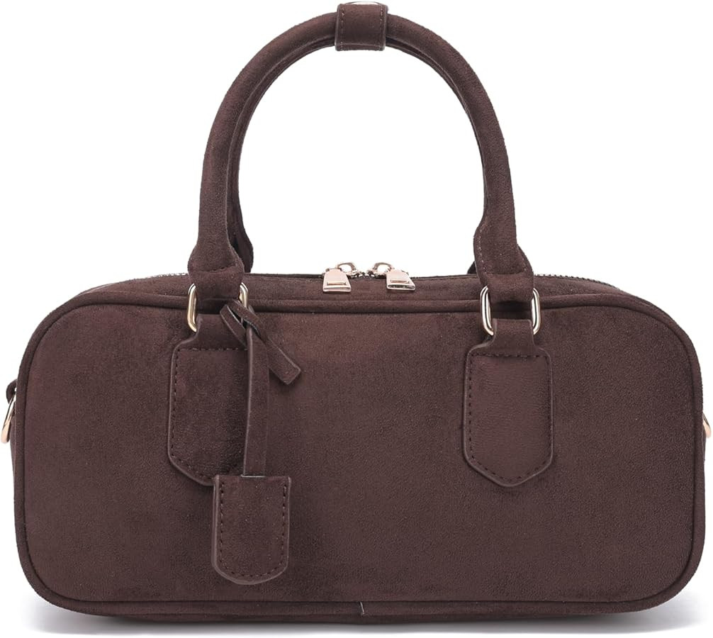 JOLLQUE Suede Crossbody Bag for Women,Autumn Winter Handbags Purse,Fashion Small Designer Shoulde... | Amazon (US)