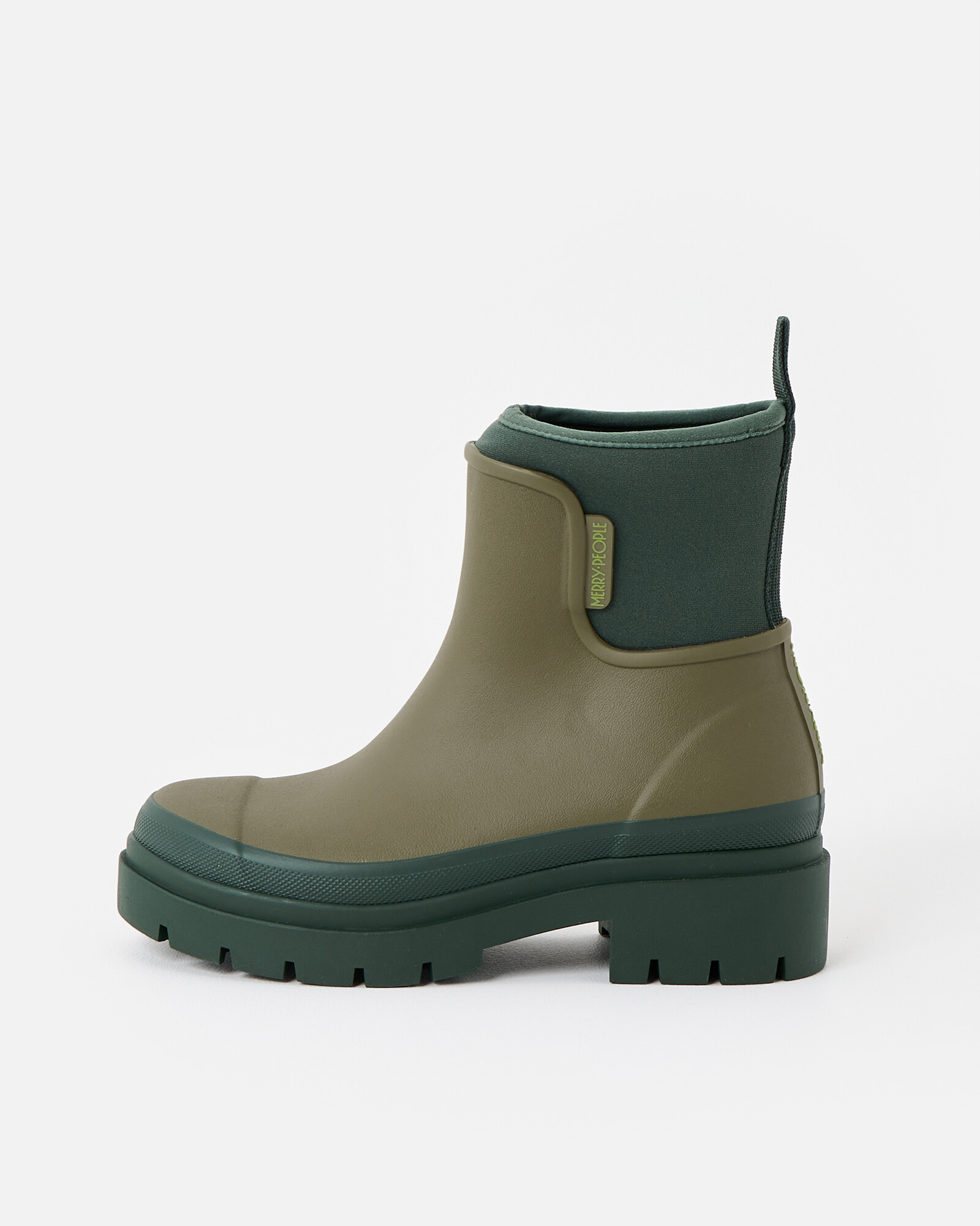 Merry People Khaki Green Tully Ankle Wellington Boots, size UK 3 | Oliver Bonas (Global)
