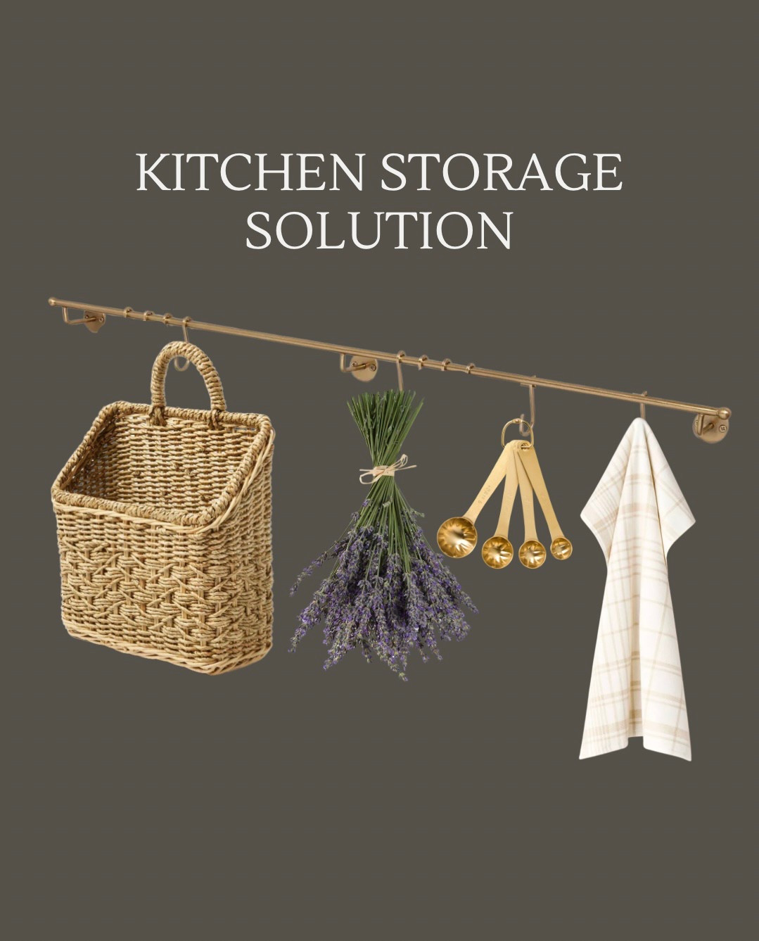 Who said storage has to be ugly? This gorgeous brass rack paired with an upright folio basket gives you a stylish place to stash paperwork, kitchen towels and much more!

#LTKHome #LTKFindsUnder50