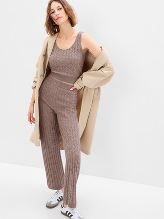 CashSoft Cable-Knit Sweater Pants | Gap (US)