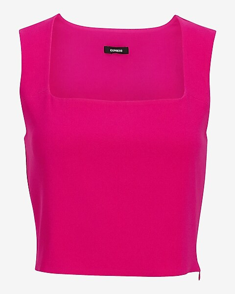 Square Neck Cropped Tank | Express