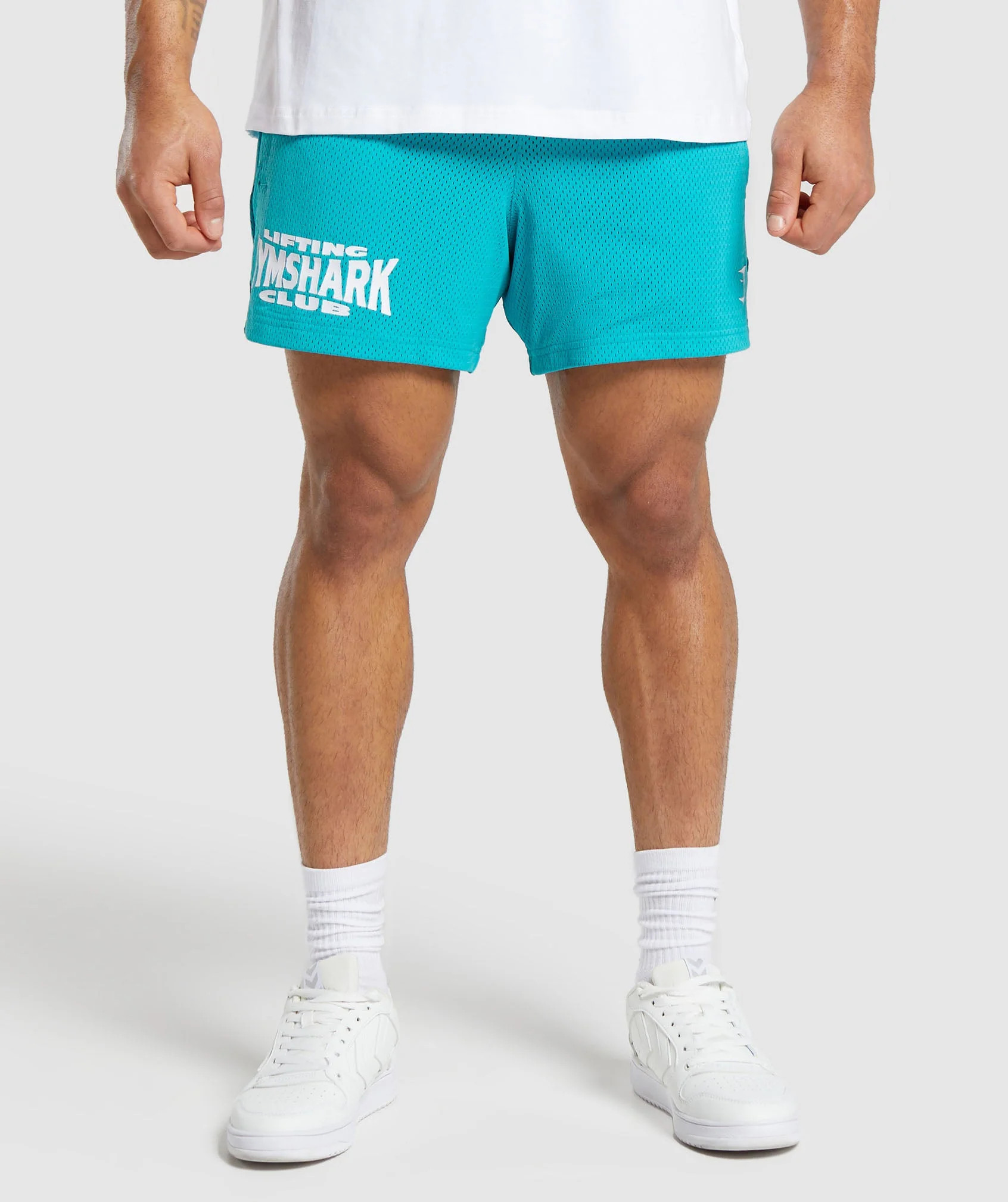 Gymshark Lifting Club Mesh 5" Shorts - Artificial Teal | Gymshark US