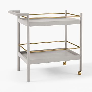 Mid-Century Bar Cart - Pebble | West Elm (US)