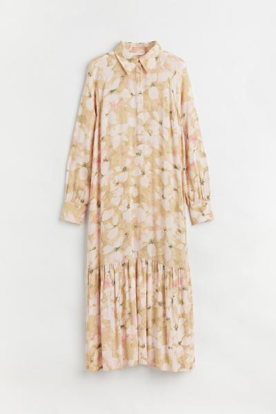 Conscious choice  New ArrivalCalf-length dress in woven viscose fabric with a printed pattern. Co... | H&M (US)