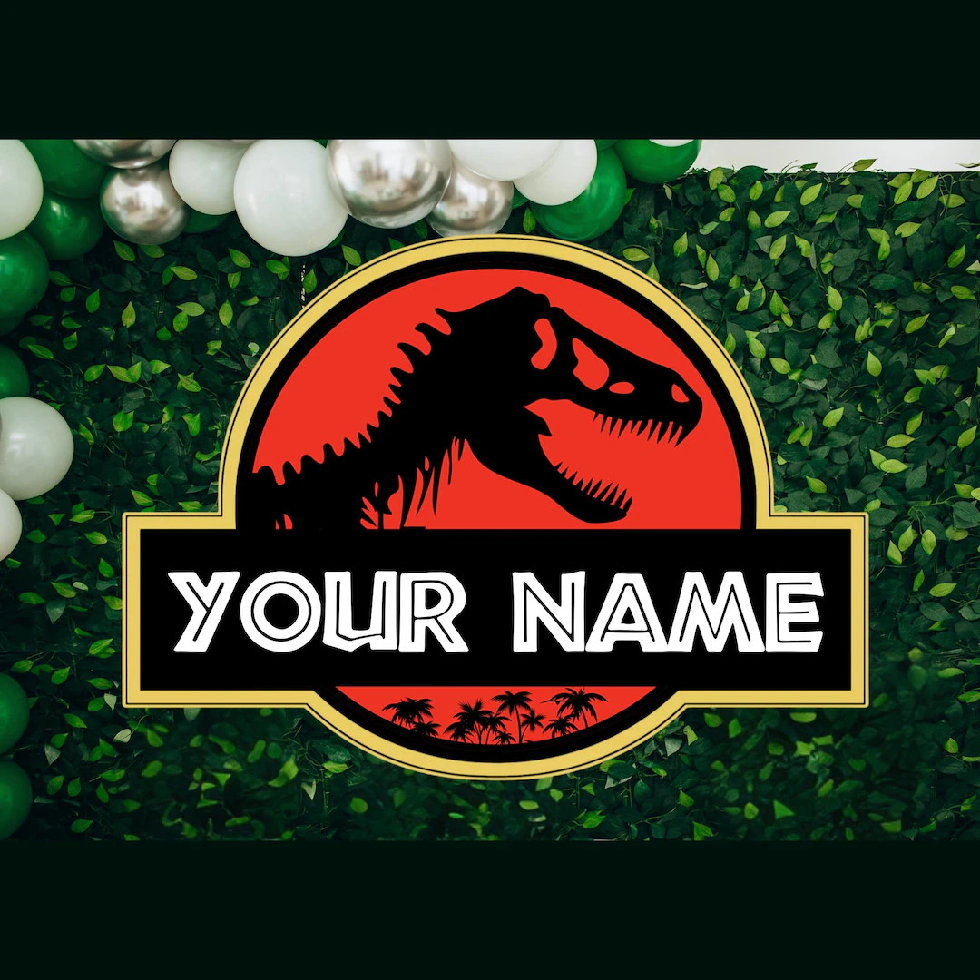 Custom Jurassic Park Logo Red | Jurassic World Rebirth | Personalized Name | Kids Dinosaur Birthd... | Etsy (US)