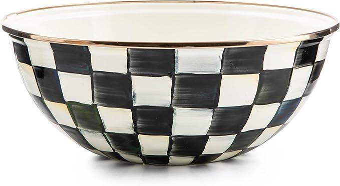 MACKENZIE-CHILDS Enamel Everyday Bowl, Serving Bowl for Entertaining, Medium, Black-and-White Cou... | Amazon (US)