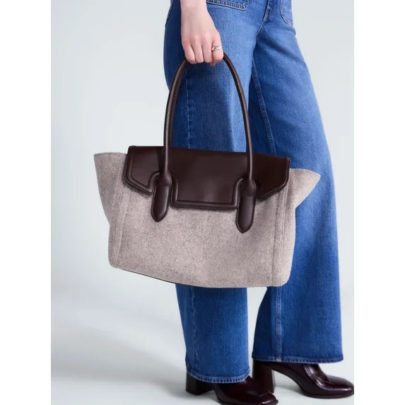 Free Assembly Women's Satchel, Tan Gray | Walmart (US)