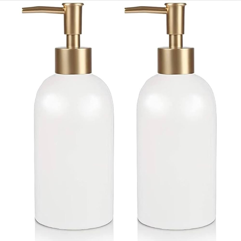 Natheeph 14OZ Ceramic Soap Dispenser Ceramic Soap Pump Dispenser Can Fill Liquid for Bathroom/Kit... | Amazon (US)