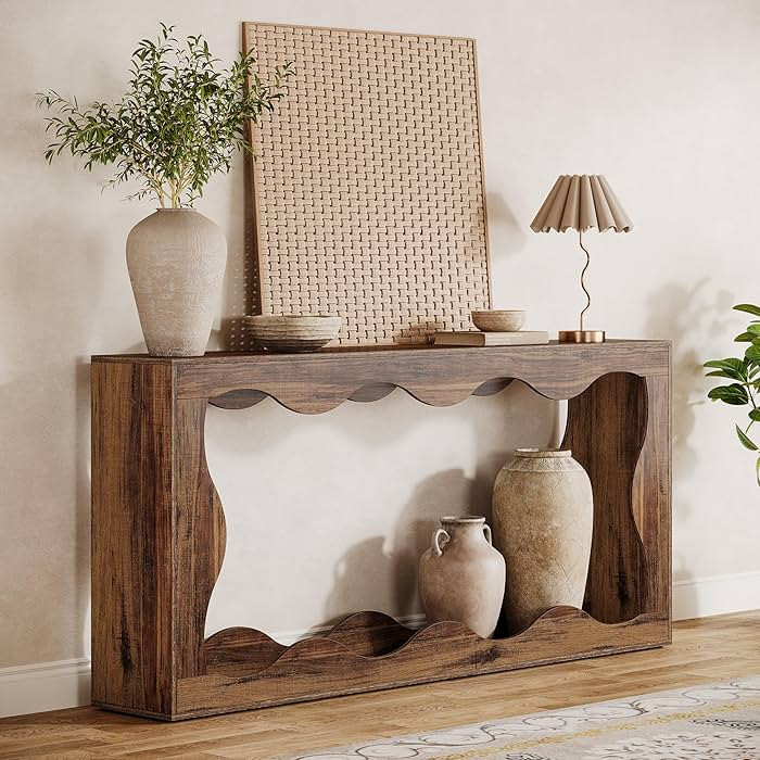 Tribesigns 63 Inches Farmhouse Console Table Brown | Amazon (US)