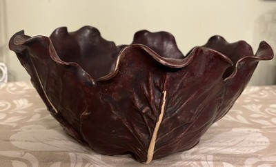 Large Purple Red Cabbage Bowl Patricia Garret California Pottery | eBay US