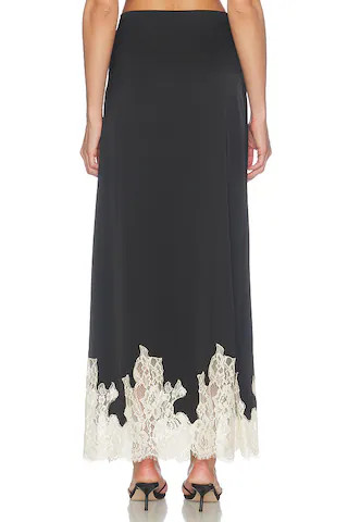 X Hannah Lizzy Shelbie Maxi Skirt in Black & White | Revolve Clothing (Global)