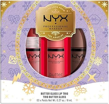 NYX PROFESSIONAL MAKEUP Butter Gloss Lip Trio, Gift Set | Amazon (US)